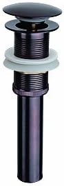 AquaOne 1 5/8" Oil Rubbed Bronze Finish Pop-Up Drain Without Overflow For Bath Bathroom Vessel Sink