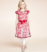 Autograph Cotton Rich Godet Dress & Leggings Outfit