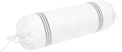 Roxbury Park Baratto Neck Roll With Tripple Platinum Embroidered Stripes