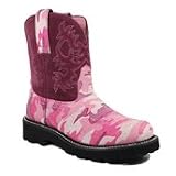 Ariat Ladies 8 'Fatbaby' Western Boots - Pink Camo by Ariat