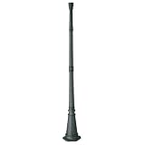 Black Finish Post and Cap Outdoor Base by John Timberland