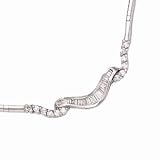 14k White Gold & Diamond Omega Necklace- 17 (2.00ctw)