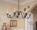Currey and Company 9500 7 Light French Nouveau Chandelier, Antique Bronze Finish