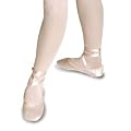 Girls pink satin ballet shoes sizes child 5 to large 5