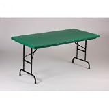 Outdoor Living : 30 X 60 Folding Table - Adjustable Height - Green (Green with Black Frame) (32'H x 30'W x 60'D)