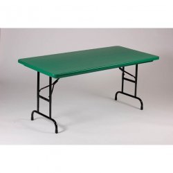 30 X 60 Folding Table - Adjustable Height - Green (Green with Black Frame) (32