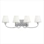 Sea Gull Lighting 44387BLE-05 Stockholm Four-Light Vanity/Bath Fixture, Chrome Finish with Etched Opal Glass Shades