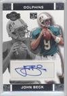 John Beck Miami Dolphins (Football Card) 2007 Topps Co-Signers Rookie Autographs #RA-N/A