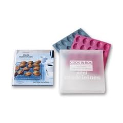 Mini madeleines : Cook'in Box 45 recettes + 40 moules en silicone