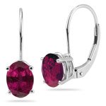 1.00 Ct Ruby Stud Earrings in Platinum