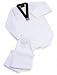 White with Black V-Neck Ribbed Taekwondo Uniform