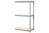 Expandable Add-On Rack 36x24x84 Gray With 3 Level Wood Deck 1500lb Cap Per Level