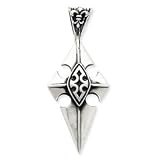 Sterling Silver Antiqued Cross Pendant QC4507