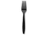Creative Converting 24Ct Blk Plas Fork 10467 Flatware Plastic