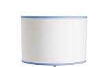 Medium Drum Lamp Shade in Chambray Trim
