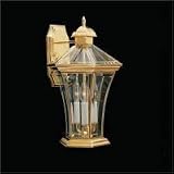 Thomas Lighting Meridian 3 Light Polished Brass Outdoor Wall Sconce 11 in, - M5217-1