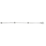 18k White Diamond By Yard 12 Stations 0.2ct Necklace 16 Inch
