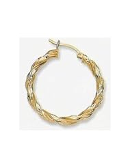 14k Diamond Cut Tube Hoop Earrings