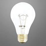 100 WATT A21 LONG LIFE LIGHT BULB 130 VOLTS 14,000 HOURS CLEAR 