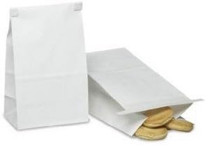 50 1/2 Lb. Tin Tie Bakery Bag - White
