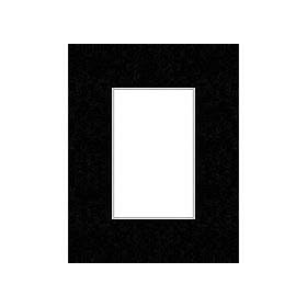 Savage ProMatte, Single 8x10 Photo Mat with 4x6 Opening, Bevel Cut, Acid Free, Single Color: Pebbled Black