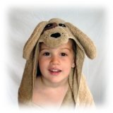 Dog Hooded Towel by Frog Kiss Designs