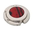 Foldable Red Bamboo Purse Hanger with Compact Mirror