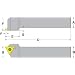 Dorian Tool STVO Square Shank Screw Lock Threading Holder, Left-Hand Cut, 1" Shank Width, 1" Shank Height, 6" Overall Length, 1/2" Insert