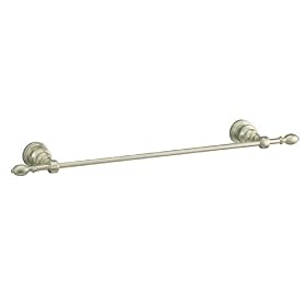 KOHLER K-6816-BN IV Georges Brass 18-Inch Towel Bar, Vibrant Brushed Nickel