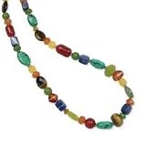 .925 Silver & Multi-Stone Necklace- 16 +2"