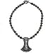Silver Chain Necklace Amulet Smokey Quartz Jewelry 21 inches (gnklc262)