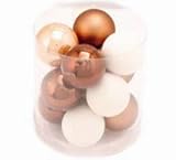 Weihnachtskugeln Glas 3cm Schoko Kuss 12 Stück Liefermenge = 1