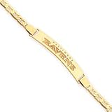 14K Baltimore Ravens Small Polished Id w/Anchor