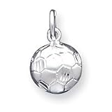 Sterling Silver Diamond Cut Soccer Ball Charm