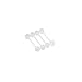 Ruifan 14G 16mm Clear Acrylic Flexible & Stainless Steel Bar Shaft Straight Tongue Rings Barbells or Nipple Piercing Retainer Pack of 8