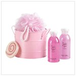 Jessie B Pink Bath Bucket Set