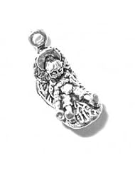 Sterling Silver 3D Little Boy Blue With Horn Charm