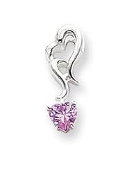 Sterling Silver Pink CZ Pendant