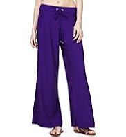 Plait Waist Wide Leg Beach Trousers