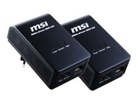 MSI ePower 200AV mini Kit Fast Ethernet Adapter (2x) schwarz Preisvergleich