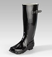 Round Toe Strap & Buckle Plain Wellie Boots
