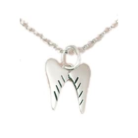 Far Fetched Tiny Sterling Silver Wings Charm Necklace