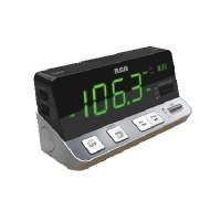 RCA RPC100 AM FM Clock Radio, Single Wake with 2nd Display for Alarm, 1.4 Display, Line in... by Audiovox