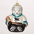 San Jose Sharks 5.5" Glass Snowflake Hockey Friends Holiday Tree Ornament - NHL Hockey