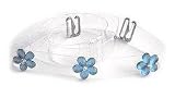 Bra Straps Clear, Glamorous, Must Have. Invisible Decoreted with 6 Dasies. Very Sexy!