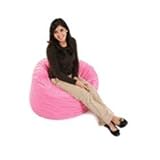 Comfort Research Twill Navy Fuf Foam Filled Poof Foof Frameless 18W x 18D x 21 High Ottoman Foot Stool
