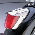 Show Chrome Taillight Visor - Teardrop , Finish: Chrome 53-442