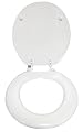 New Molded Wood White Finish Toilet Seat featuring your choice of MLS team logo!