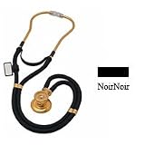 22K Gold Plated Sprague Rappaport Stethoscope by MDF Instruments Direct, NoirNoir - 1 Ea