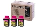LEXMARK SUPPLIES - 3PK COLOR INK CARTRIDGE HI YIELD HIGH RESOLUTION (15M0101) (407778)
